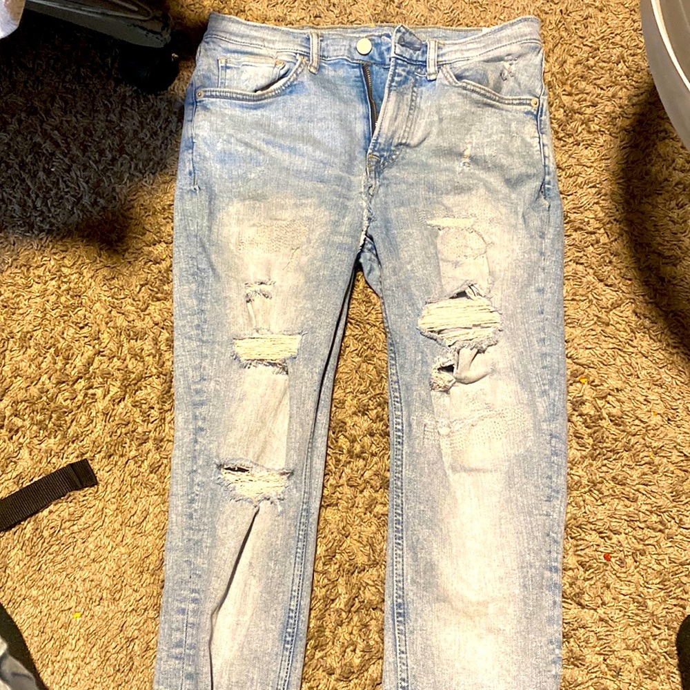 Mens ripped skinny jeans